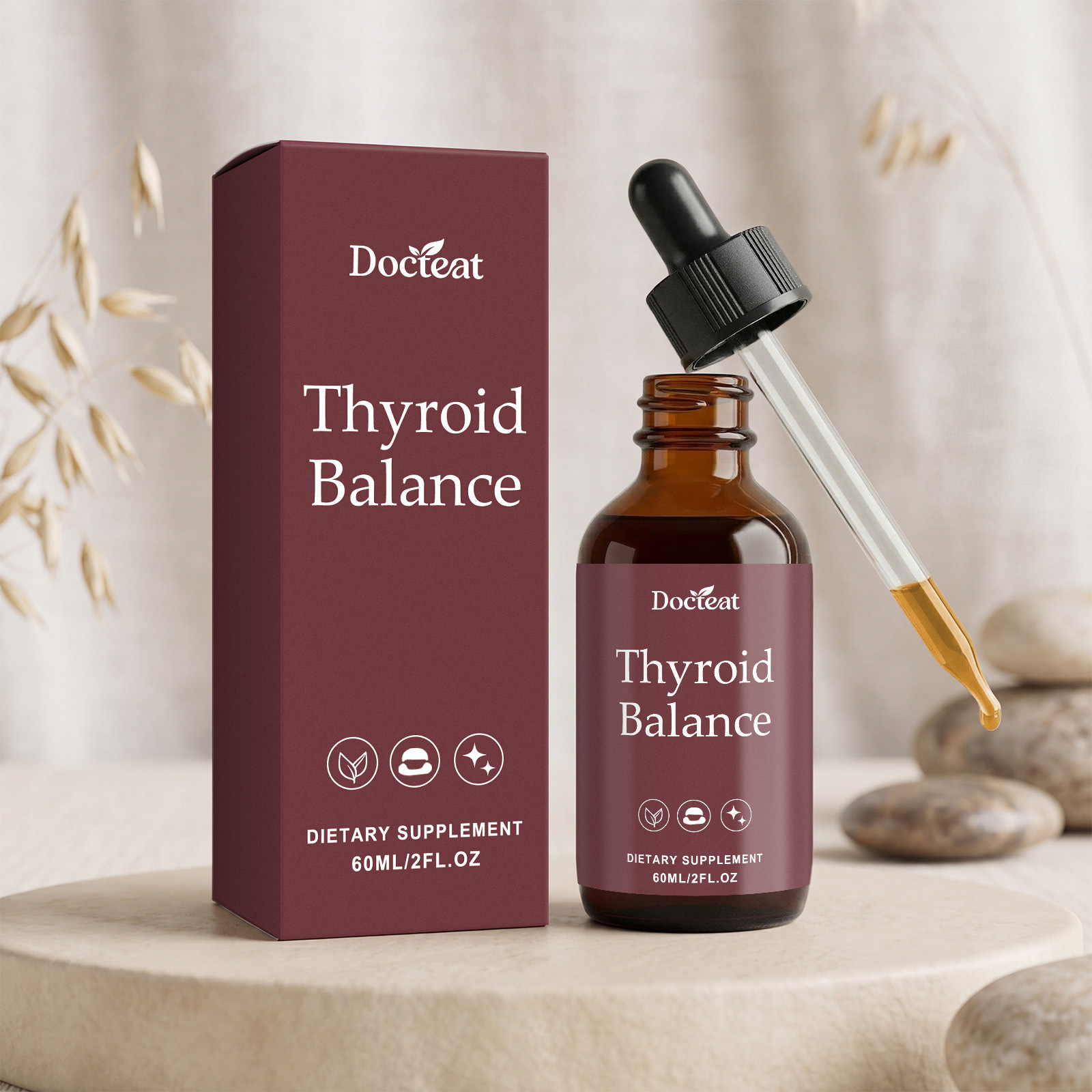 Iodine Drops Supplement - Suplemen Tincture Tiroid Kompleks Iodin Selenium