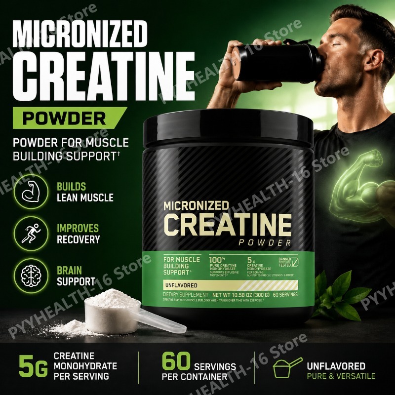Creatine Monohydrate Powder - Bubuk Creatine Monohydrate Mikronisasi, Murni Tanpa