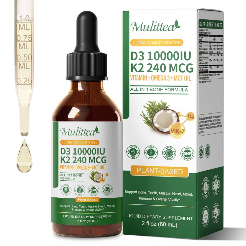 Vitamin D3 K2 Drop - Mulittea Vitamin K2+D3 60ml Tetes dengan