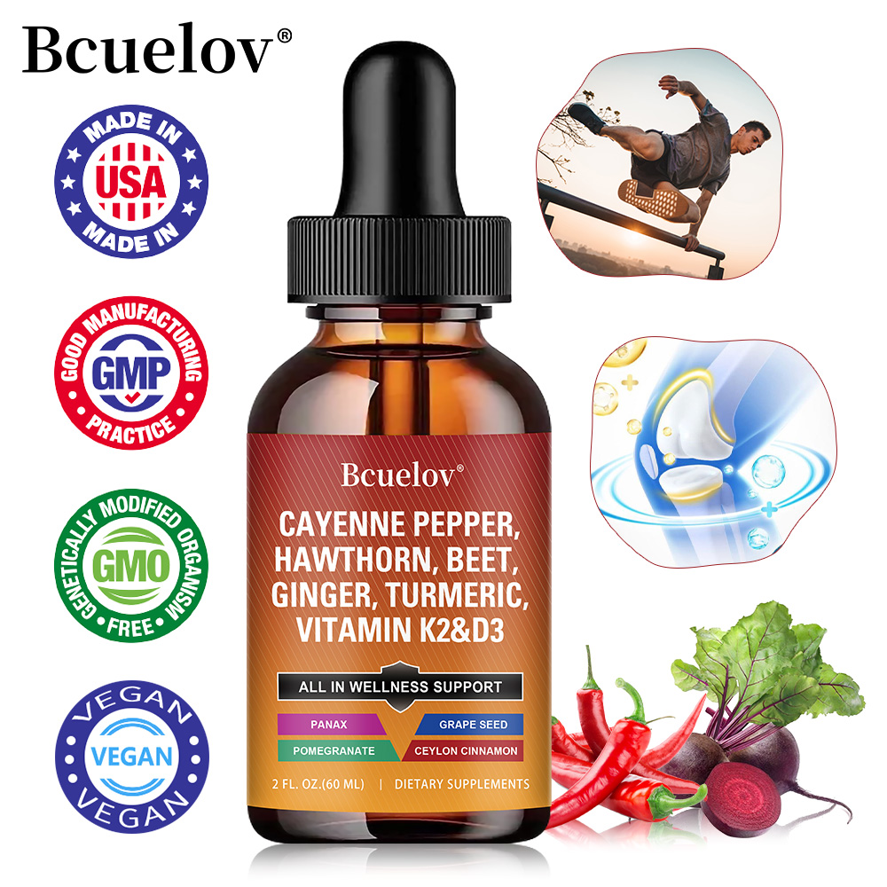 Vitamin D3 K2 Drop - Tetes Cair Lada Cayenne + Hawthorn,