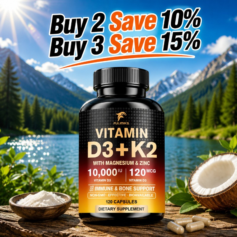 Suplemen Vitamin D3 K2 10000IU - Vitamin D3 K2 Drop ulasan dan harga