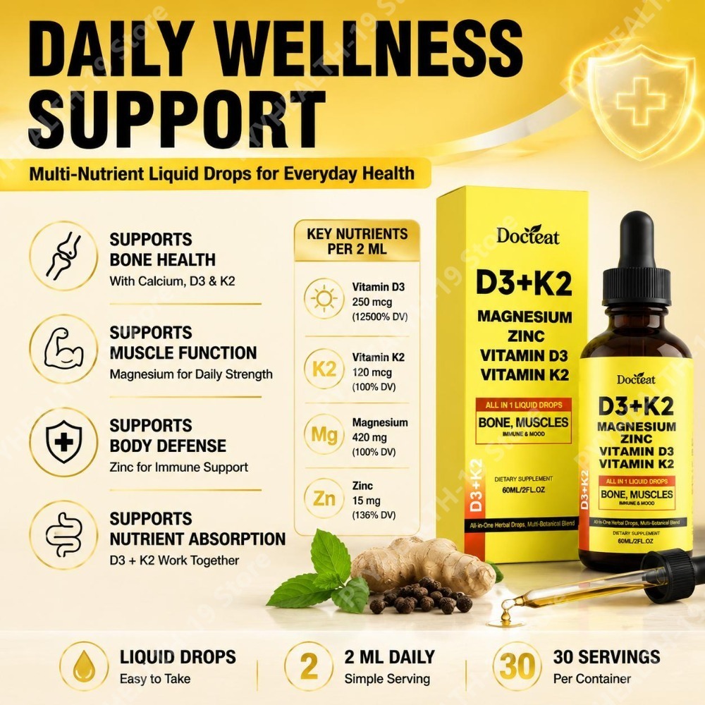 Docteat D3+K2 Cairan Tetes den - Vitamin D3 K2 Drop ulasan dan harga