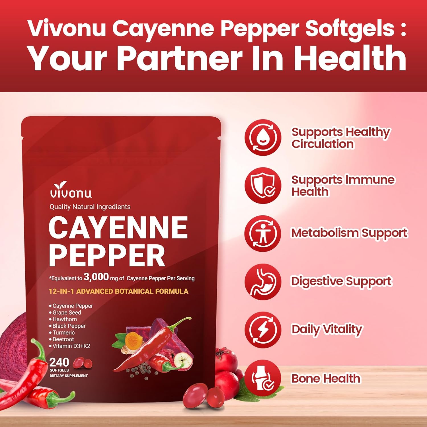 Suplemen Softgel Cabai Cayenne - Vitamin D3 K2 Drop ulasan dan harga