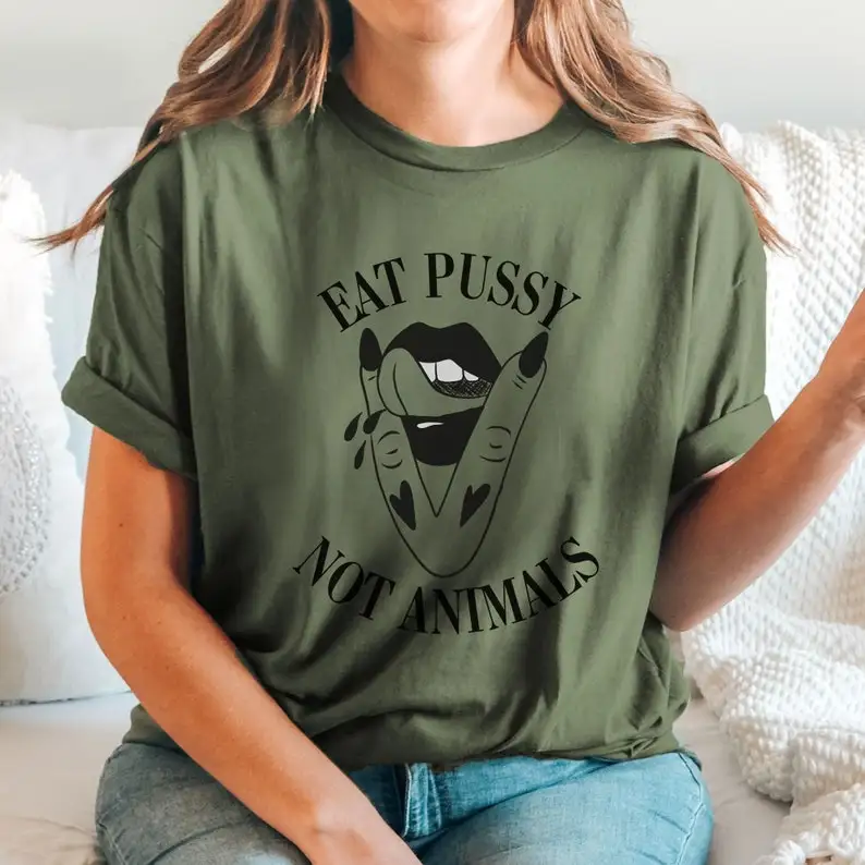 Kaus Vegan uniseks Eat Pssy No - Nutrition Fitness ulasan dan harga