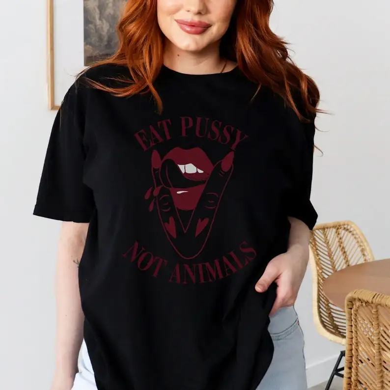 Kaus Vegan uniseks Eat Pssy No - Nutrition Fitness ulasan dan harga
