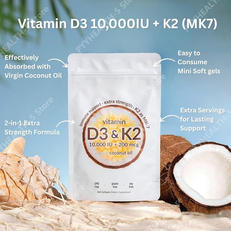 Softgel Vitamin D3 K2 D3 10000 - Vitamin D3 K2 Drop ulasan dan harga