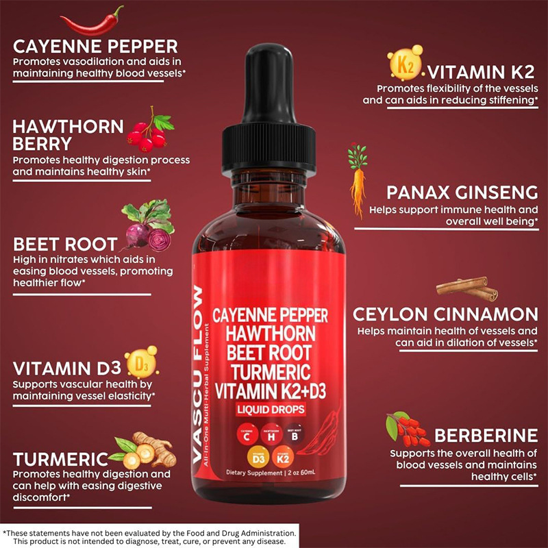 60ML Cairan Cabai Cayenne Orga - Vitamin D3 K2 Drop ulasan dan harga
