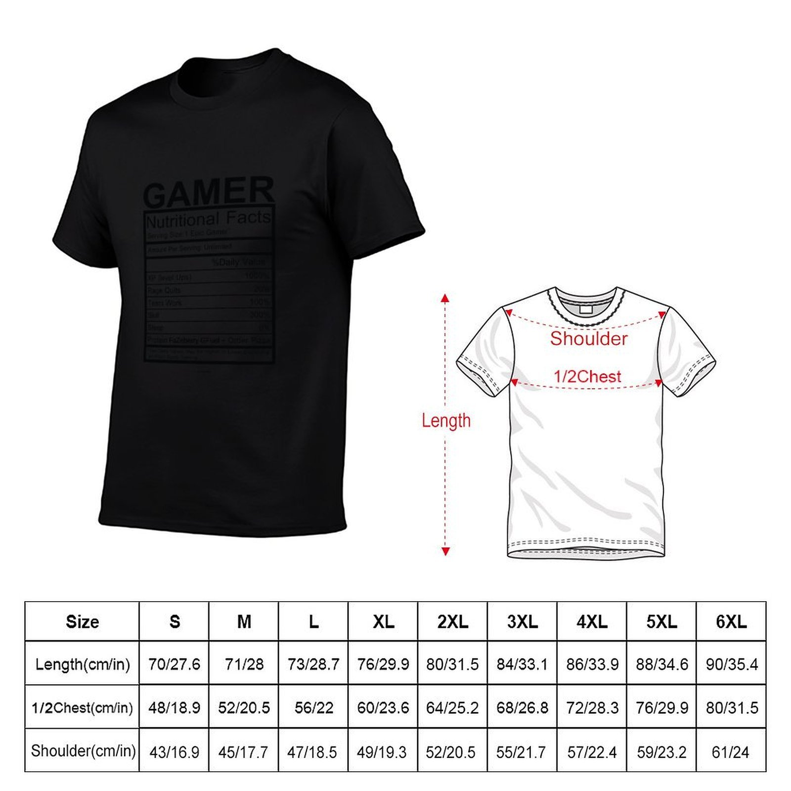 T-Shirt Bagan Fakta Nutrisi Ga - Nutrition Fitness ulasan dan harga